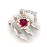The Ruby Rose Inlaid Ring